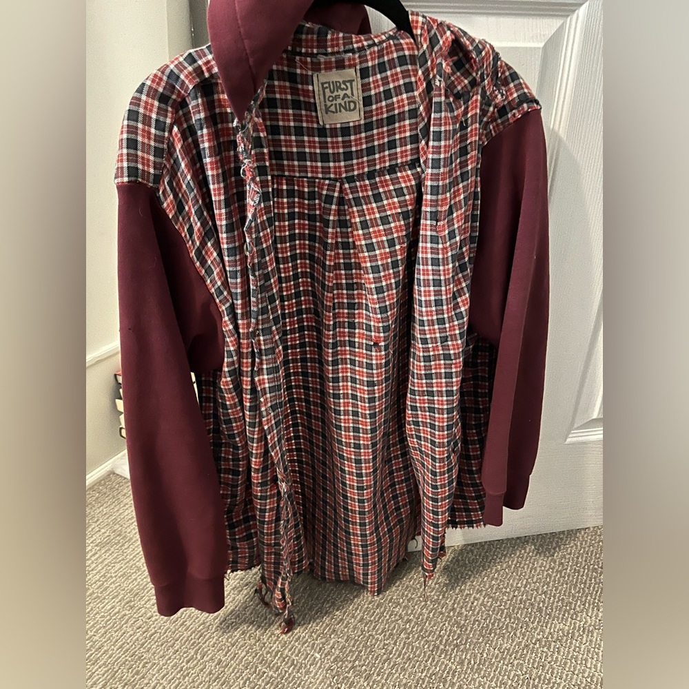 LF sweatshirt plaid hoodie button up shirt